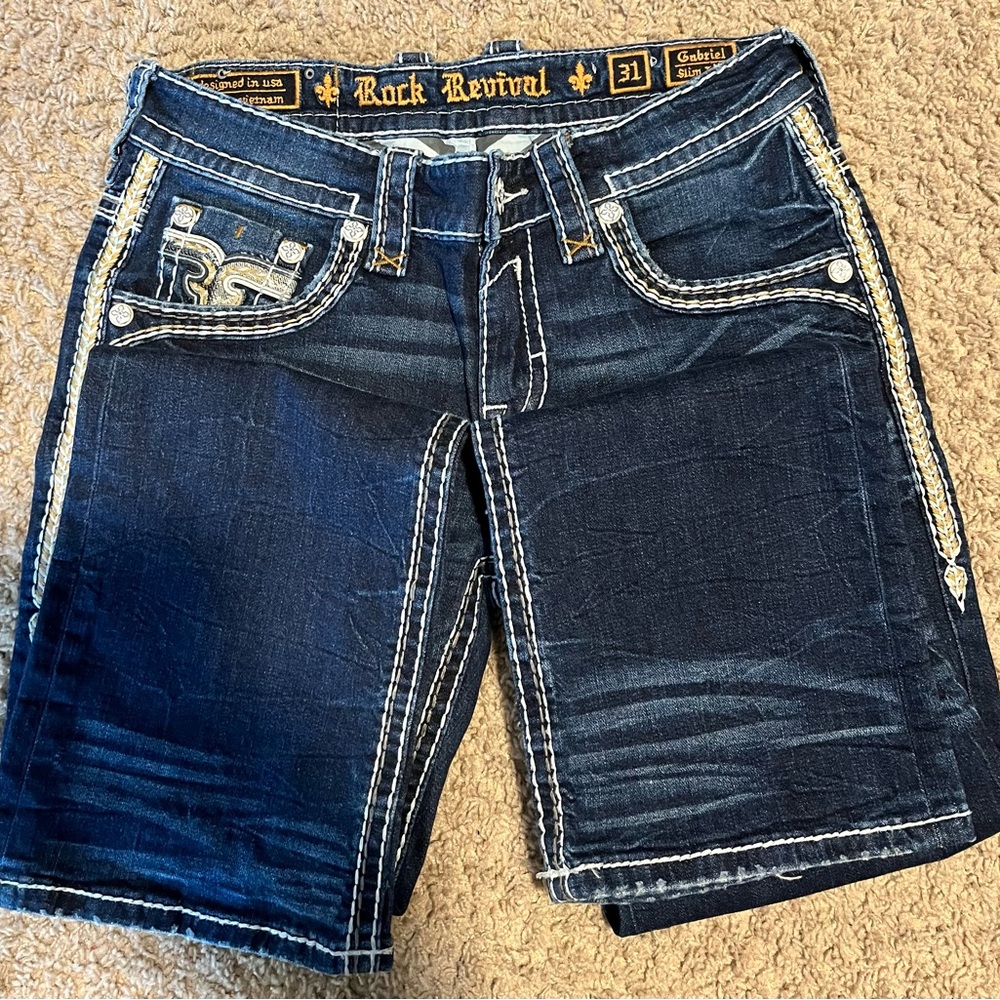 Rock Revival Blue Denim Shorts
